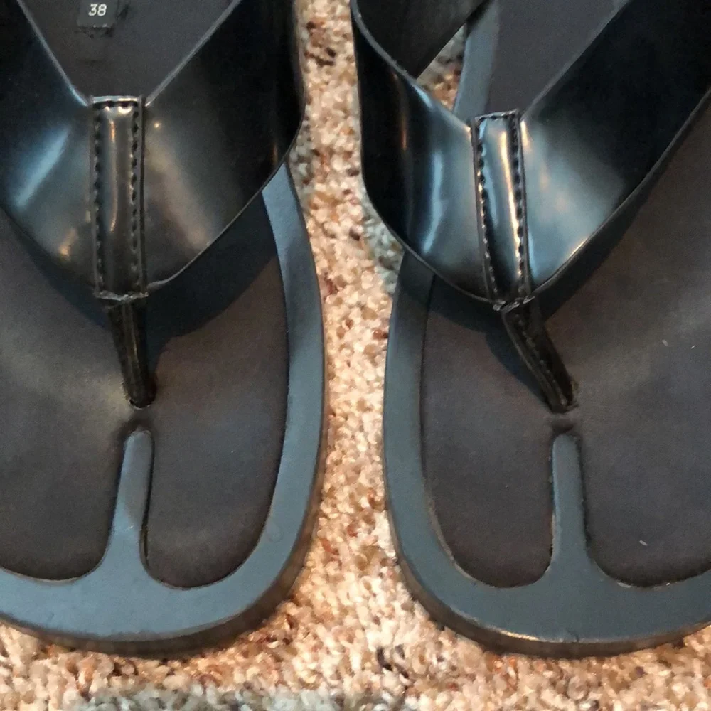 Zara | Black Minimalist Sandals Size 7.5/38 - Picture 4 of 8